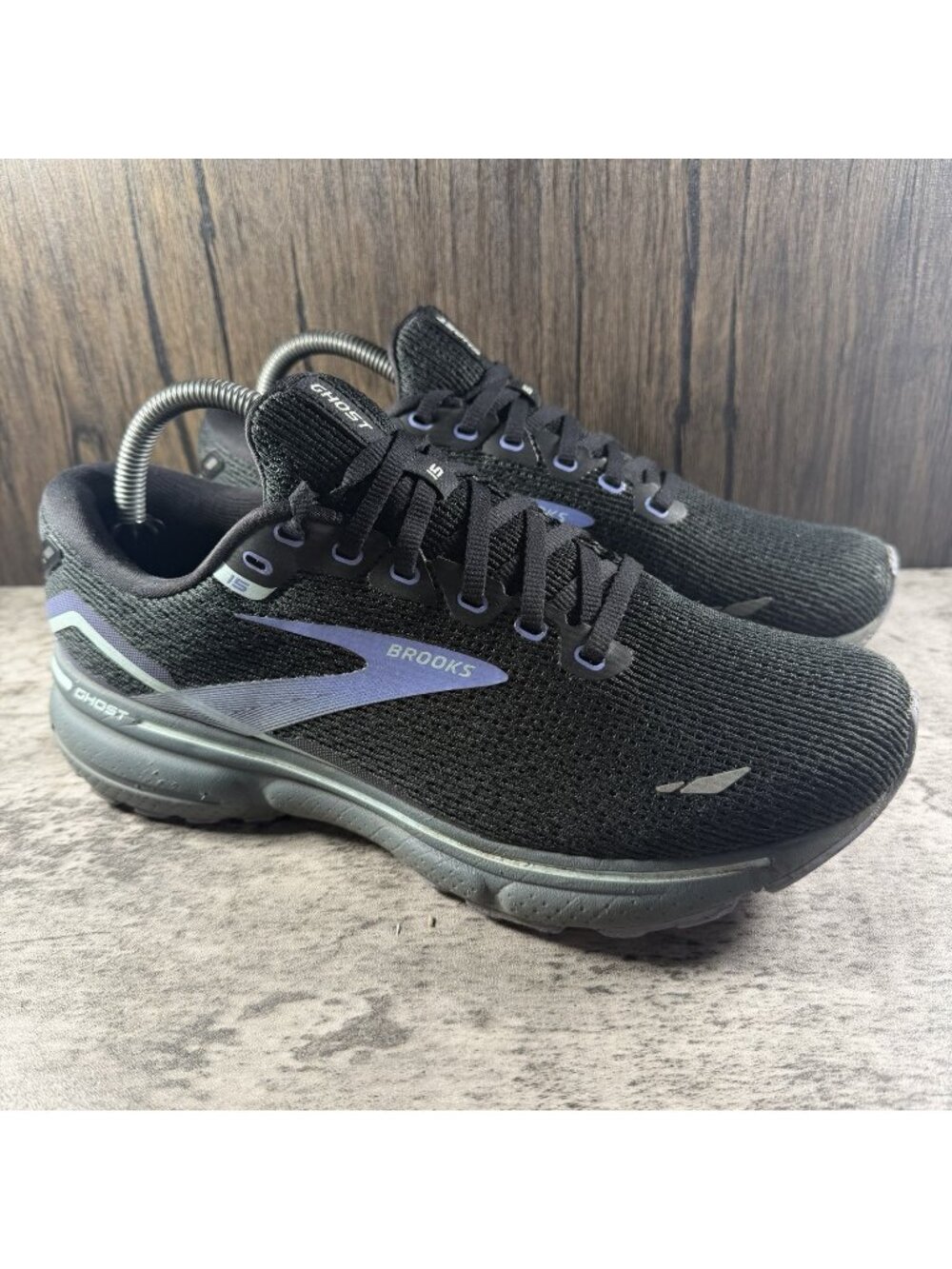 Brooks Ghost 15 Women’s Size 10 Black Purple Running Athletic Walking Shoes